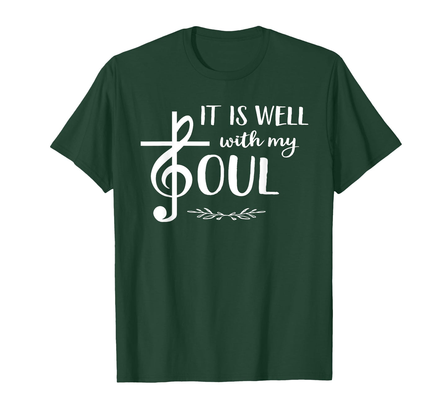 Religious Christian Music TShirt Well With My Soul Treble T-Shirt