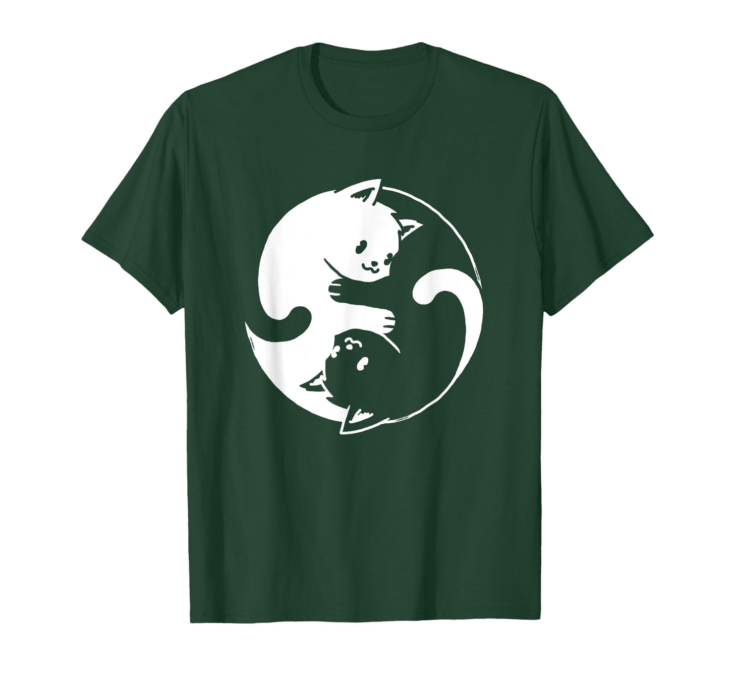 Yin Yang Cat Shirt I Love Cats Gift for Cat Lover Yoga Cat T-Shirt