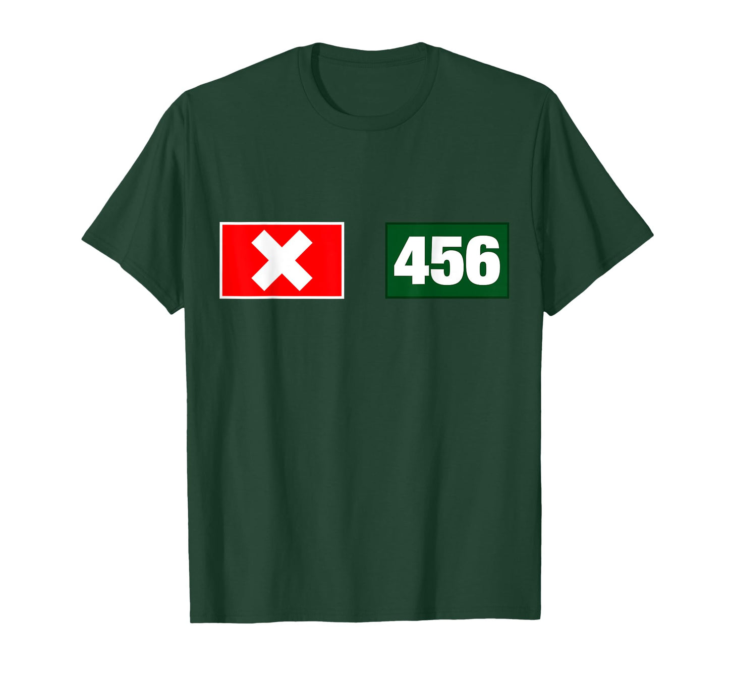 Cool 456 Code Number Illustration Novelty Graphic Designs T-Shirt