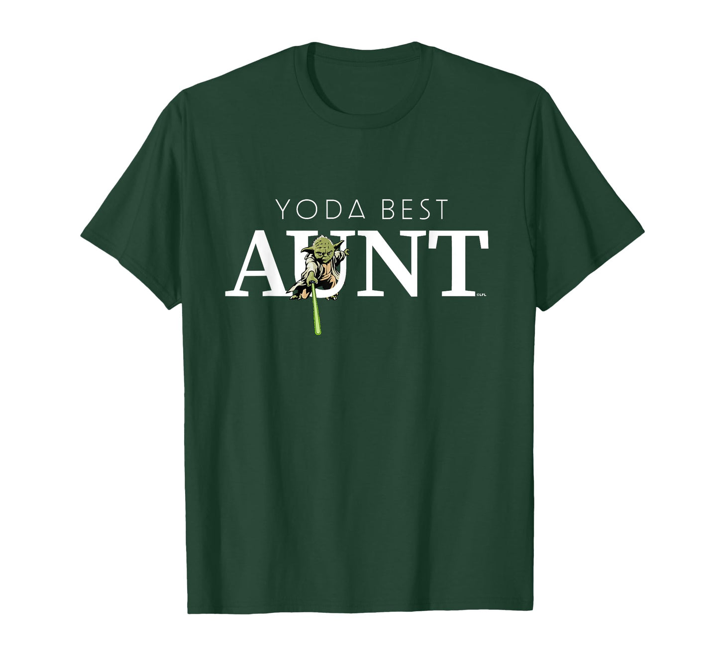 Star Wars Yoda Best Aunt Lightsaber Gift for Family T-Shirt