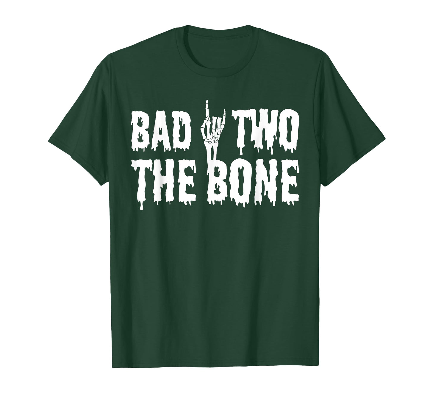 Bad Two the Bone 2nd Birthday 2 Years Old Gothic Birthday T-Shirt