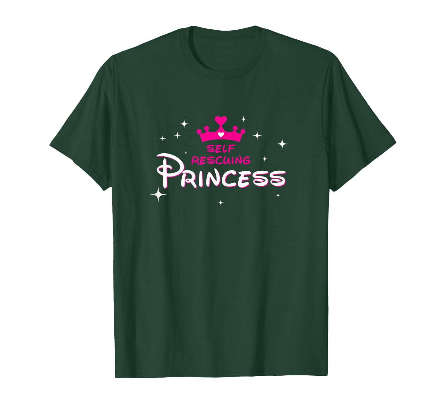 Womens Self Rescuing Princess Shirt | Fun Strong Confident Women