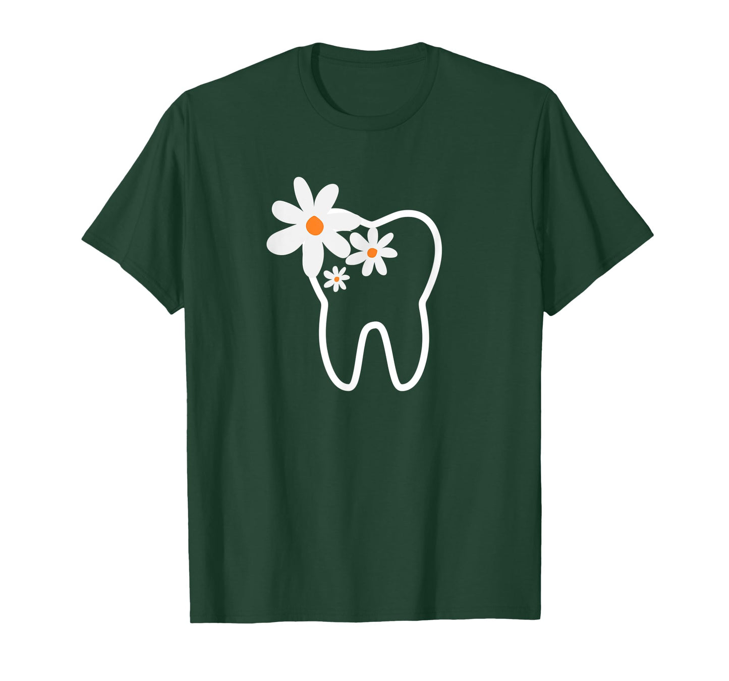 Dentist Dental Assistant Oral Hygienist Tooth Flower T-Shirt