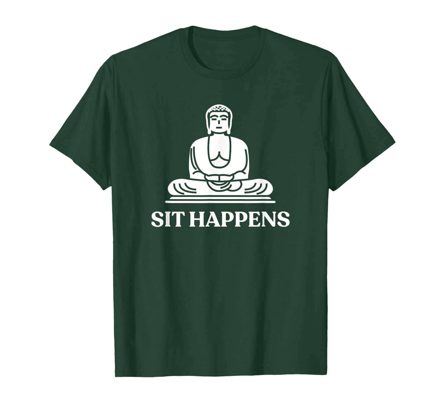 Sit Happens! Funny Yoga Buddha Gym Tshirt Gift