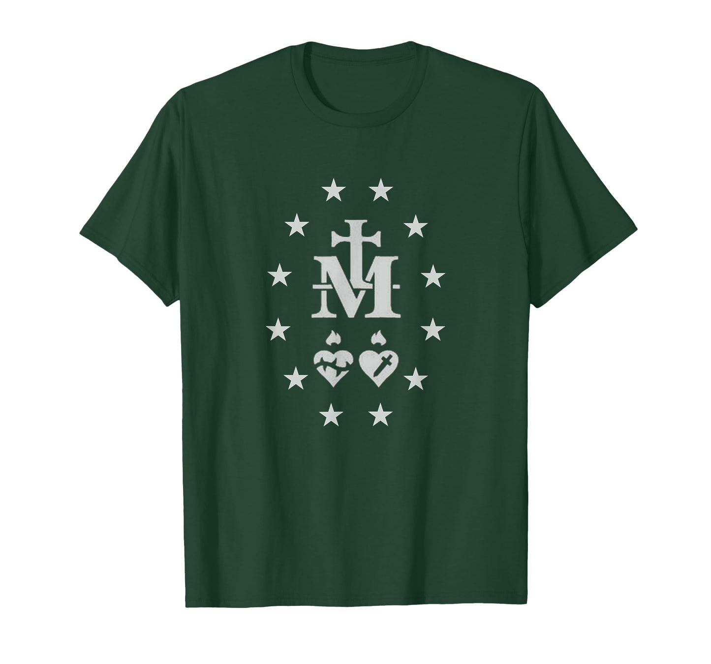 Miraculous Medal T-Shirt Catholic Virgin Mary Sacred Heart T-Shirt