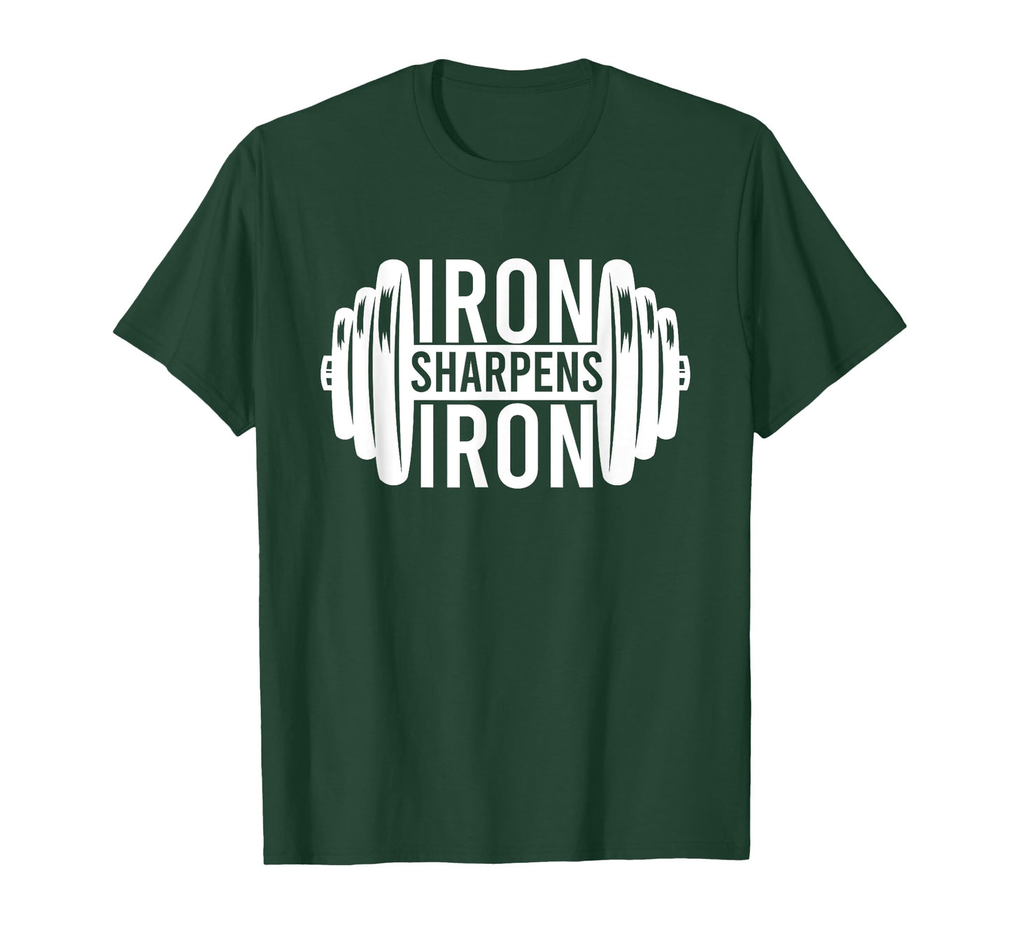 Iron Sharpens Iron Christian Weight Lifting Workout Exercise T-Shirt