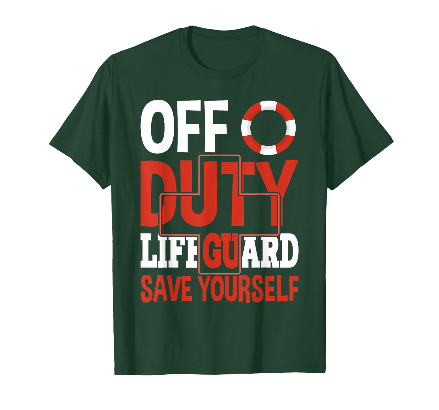 Life Guard: Off Duty Lifeguard Save Your... Employee Sayings T-Shirt, Small