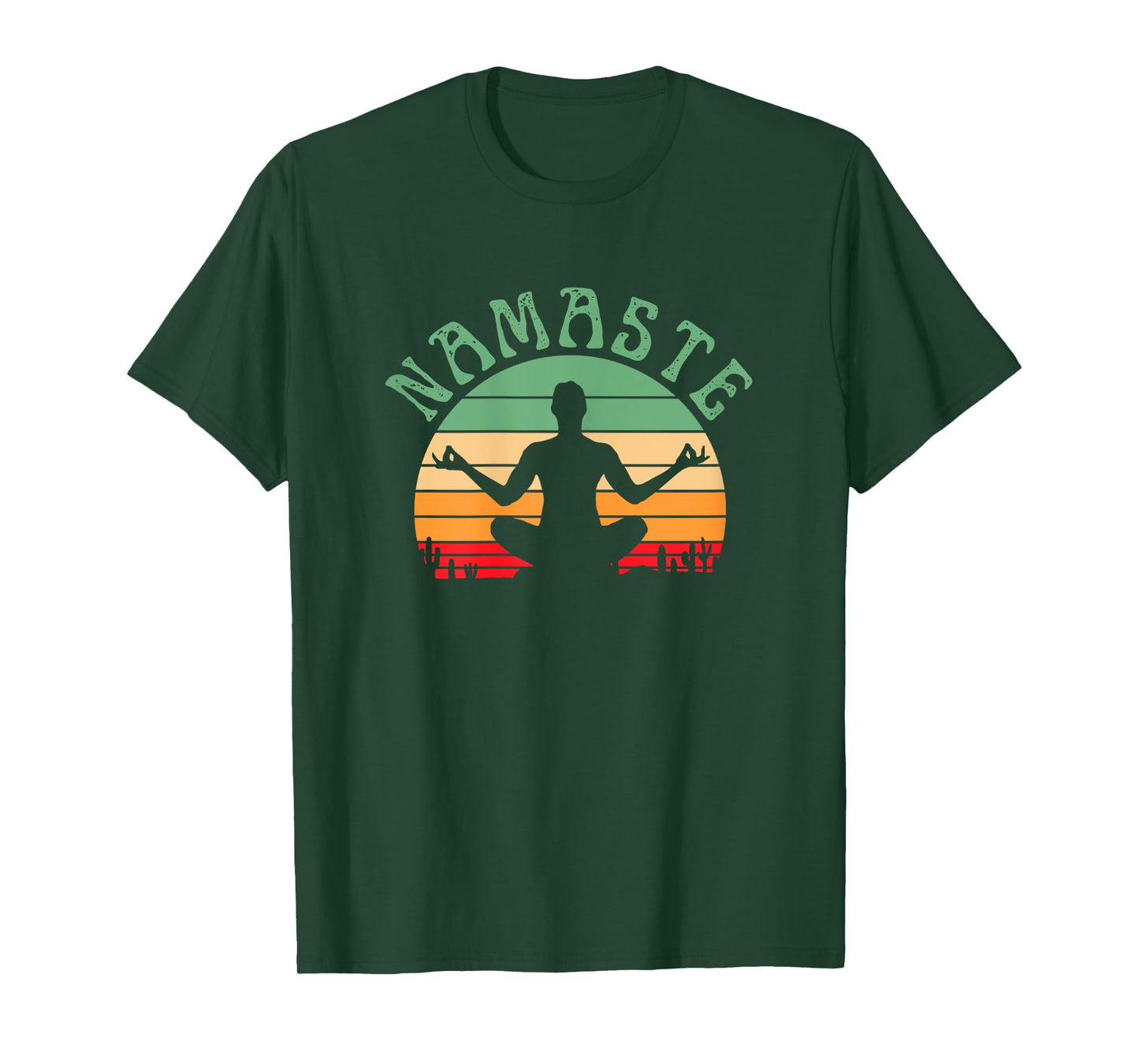 Namaste Yoga Poses Zen Fitness Women Workout Wear T-Shirt