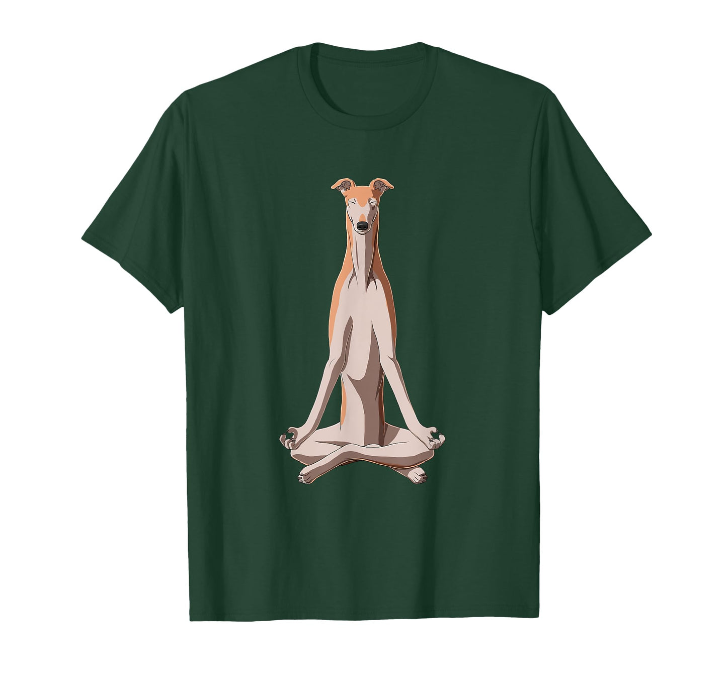 Funny Yoga Dog Greyhound T-Shirt for Men Women Kids