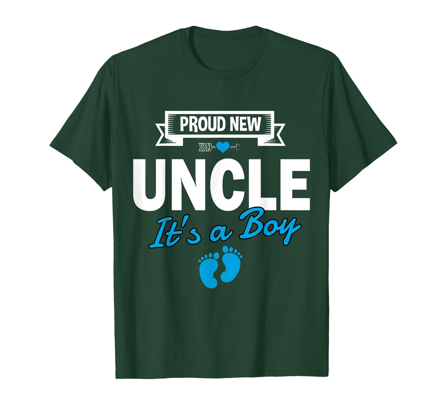 Proud New Uncle It's A Boy Gender Reveal Matching Family T-Shirt
