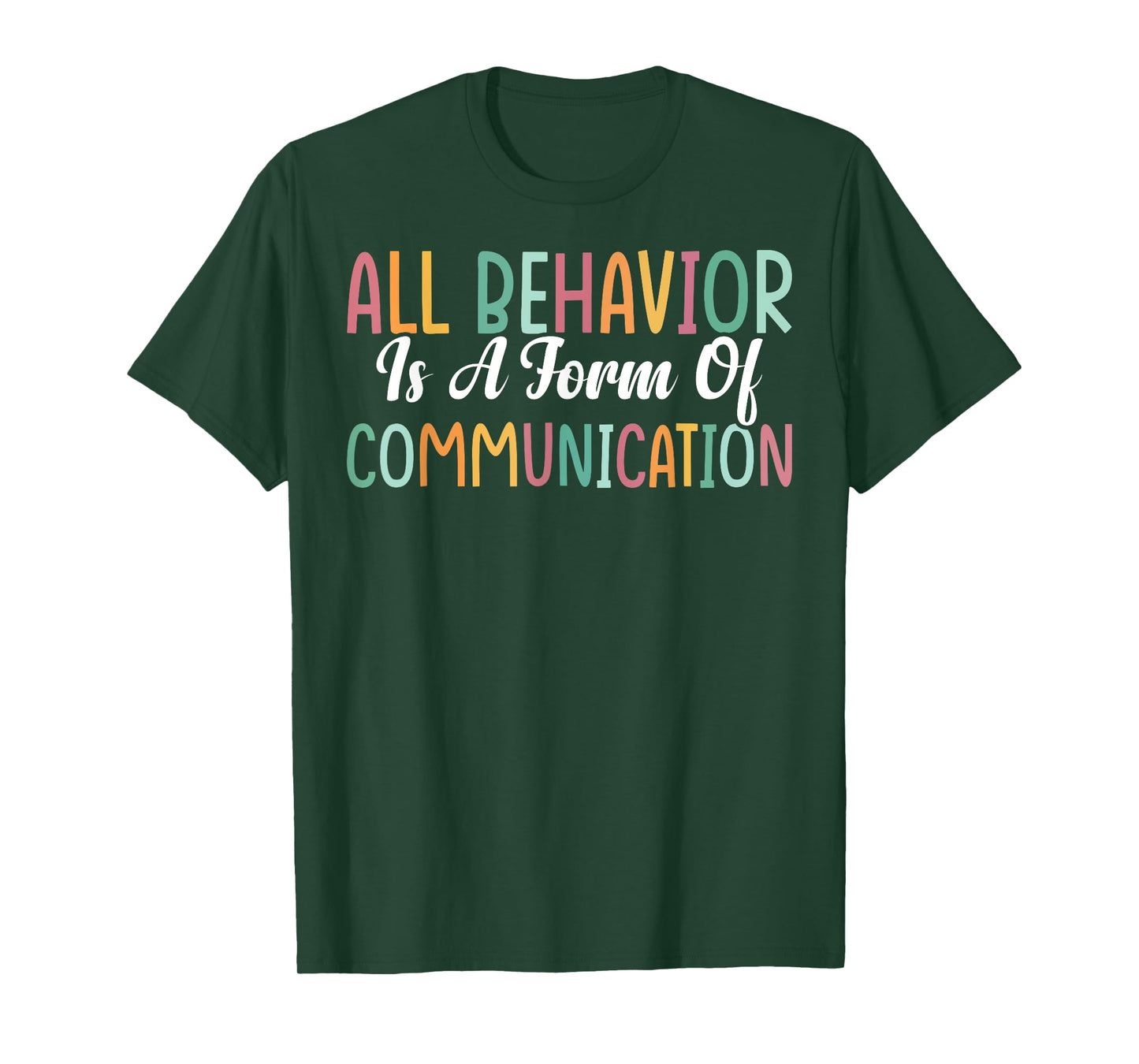 ABA Therapist Tees All Behavior Is A Form Of Communication Unisex-Youth T-Shirt Black Small