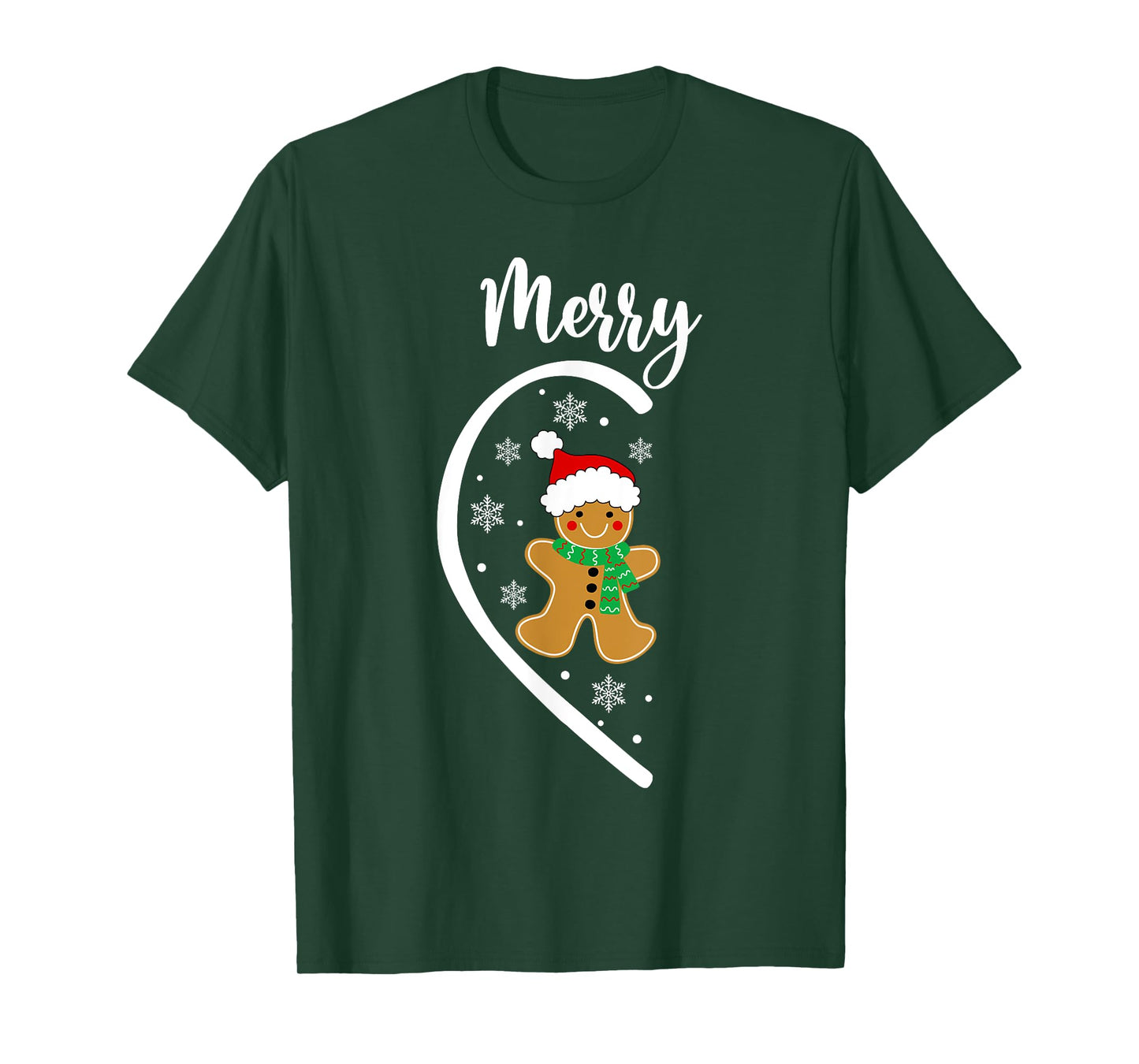 Merry Christmas Gingerbread Couple Christmas Pajama Matching T-Shirt