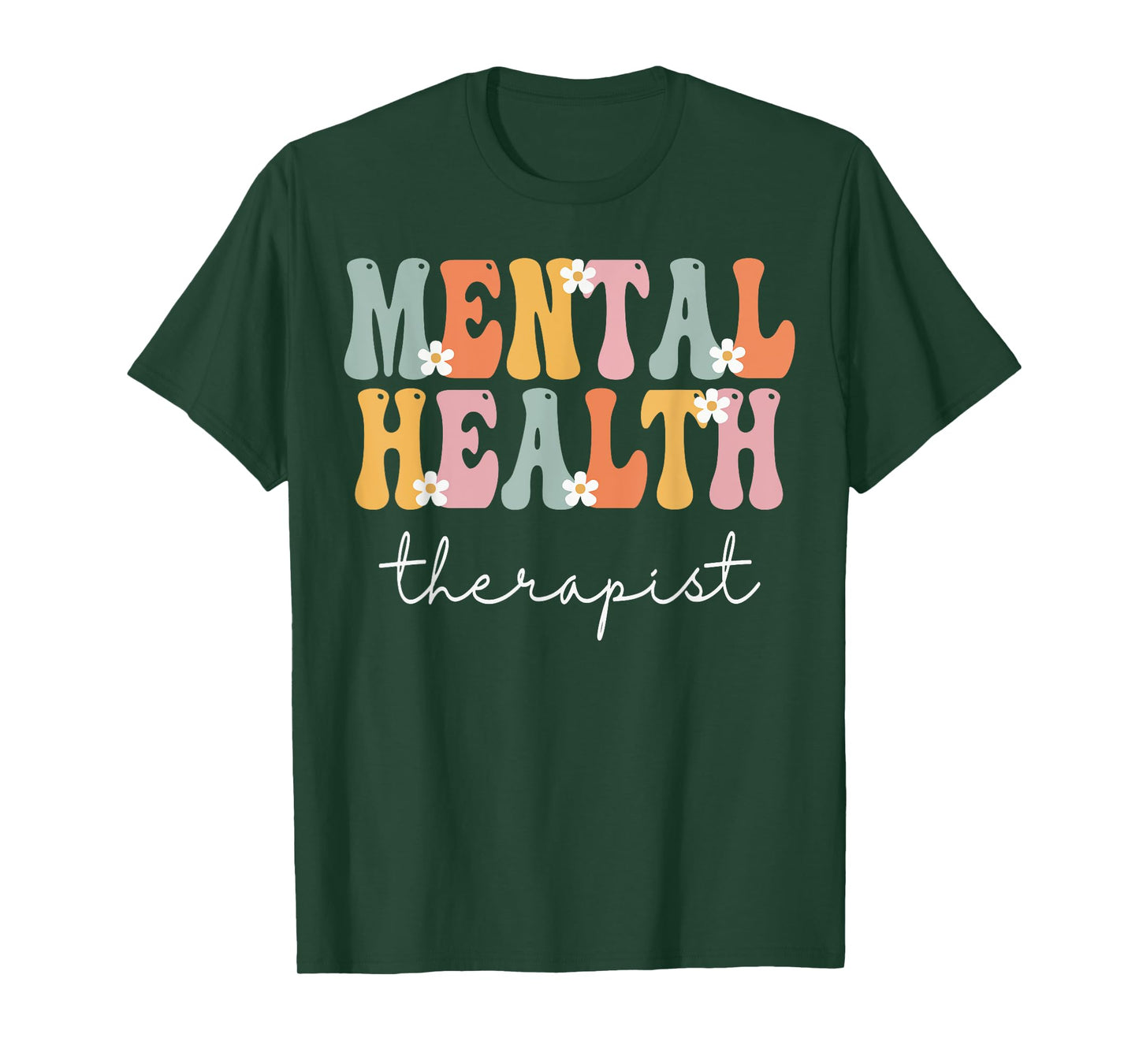 Mental Health Therapist Week Groovy Appreciation Day Women T-Shirt