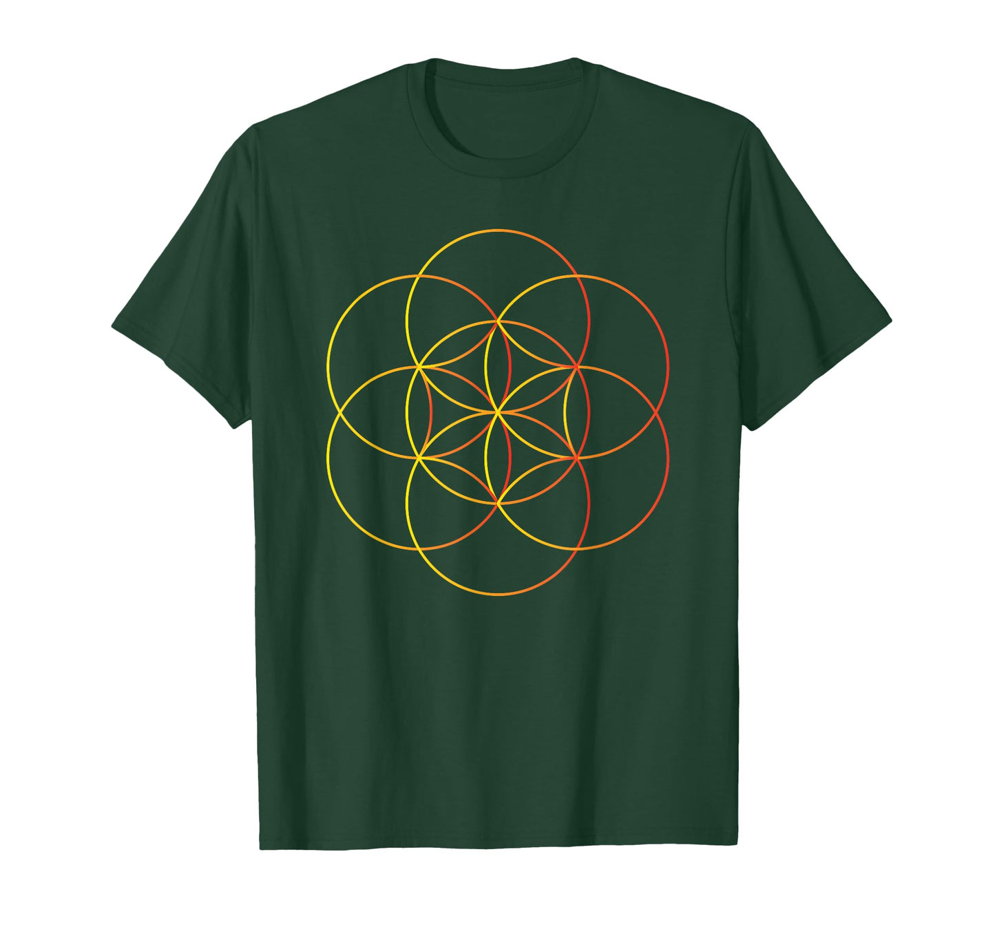 Seed of Life Sacred Geometry Chakra Esoteric Yoga Symbols T-Shirt
