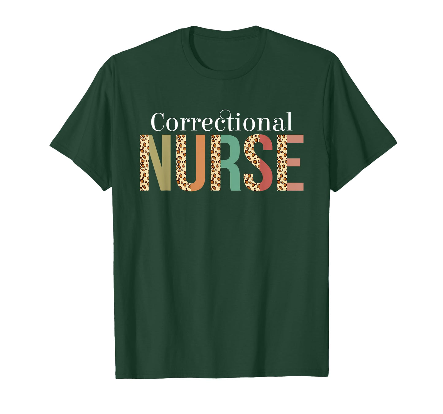 Leopard Correctional Nurse Gifts Womens Nursing Apparel T-Shirt