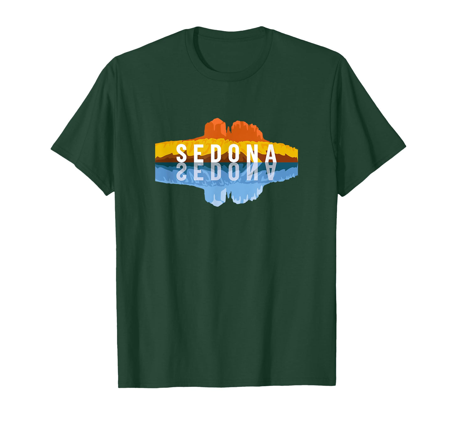 Sedona Arizona Mountain Reflections - Arizonan Climbing T-Shirt
