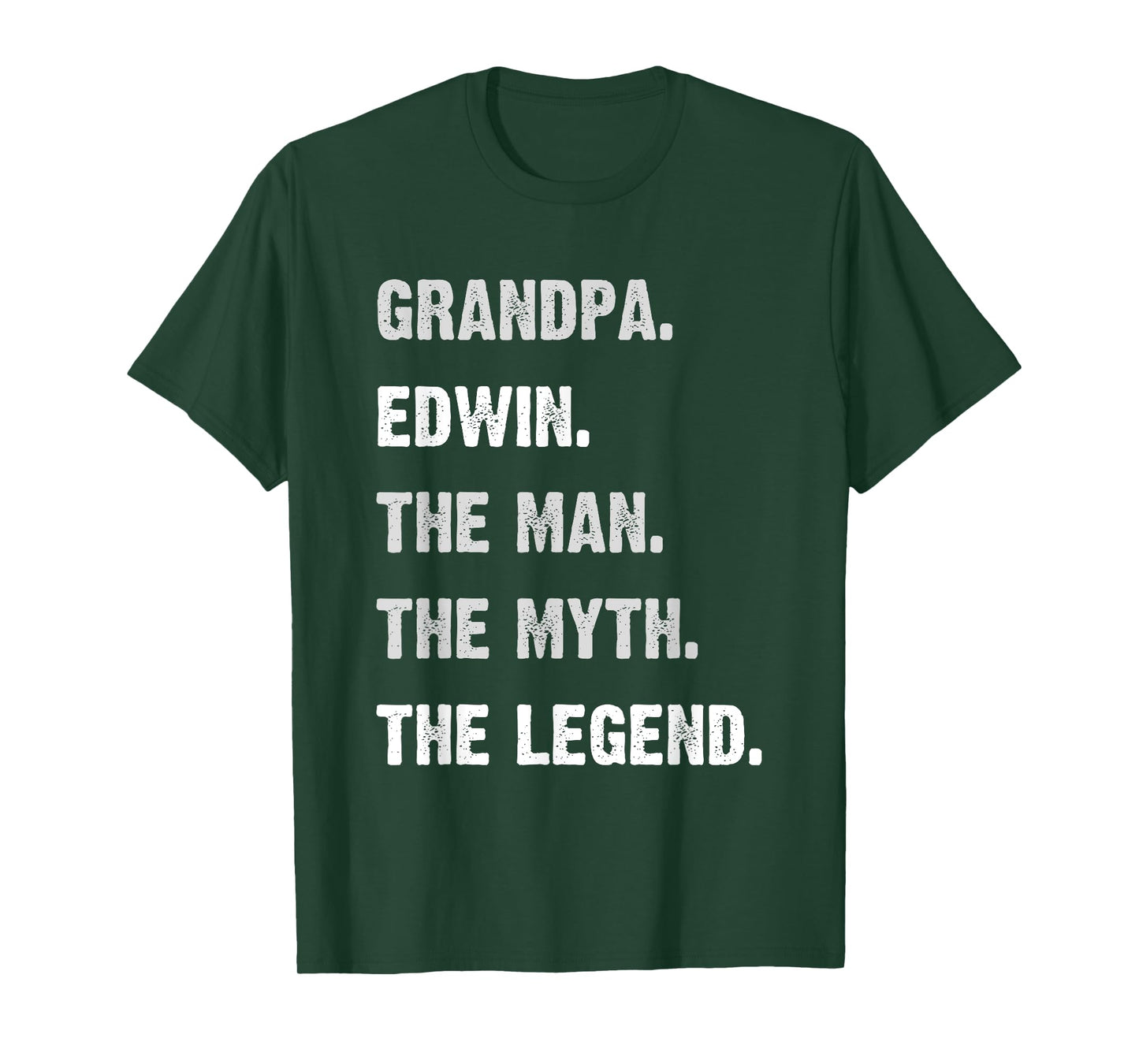 Personalized Grandpa Gifts Edwin Man Myth Legend Grandpa T-Shirt