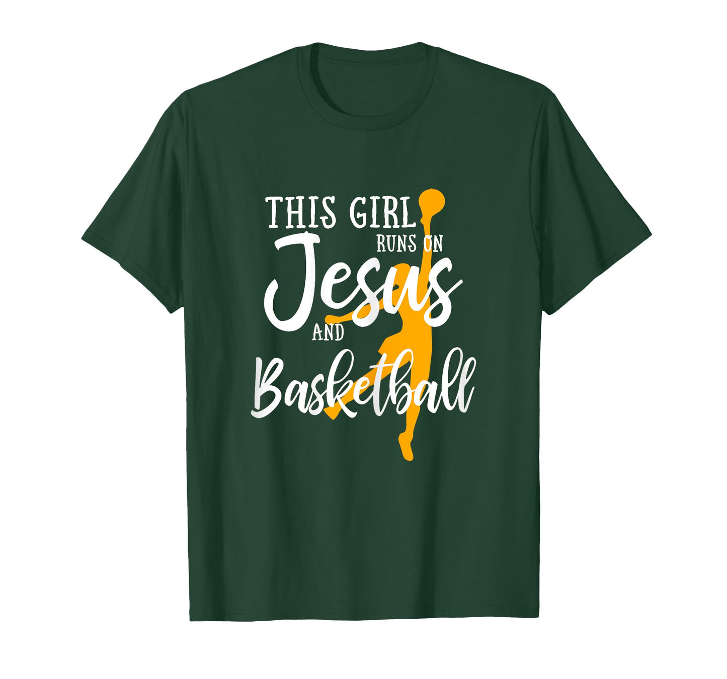 This Girl Runs On Jesus And Basketball Christian Gift T-Shirt
