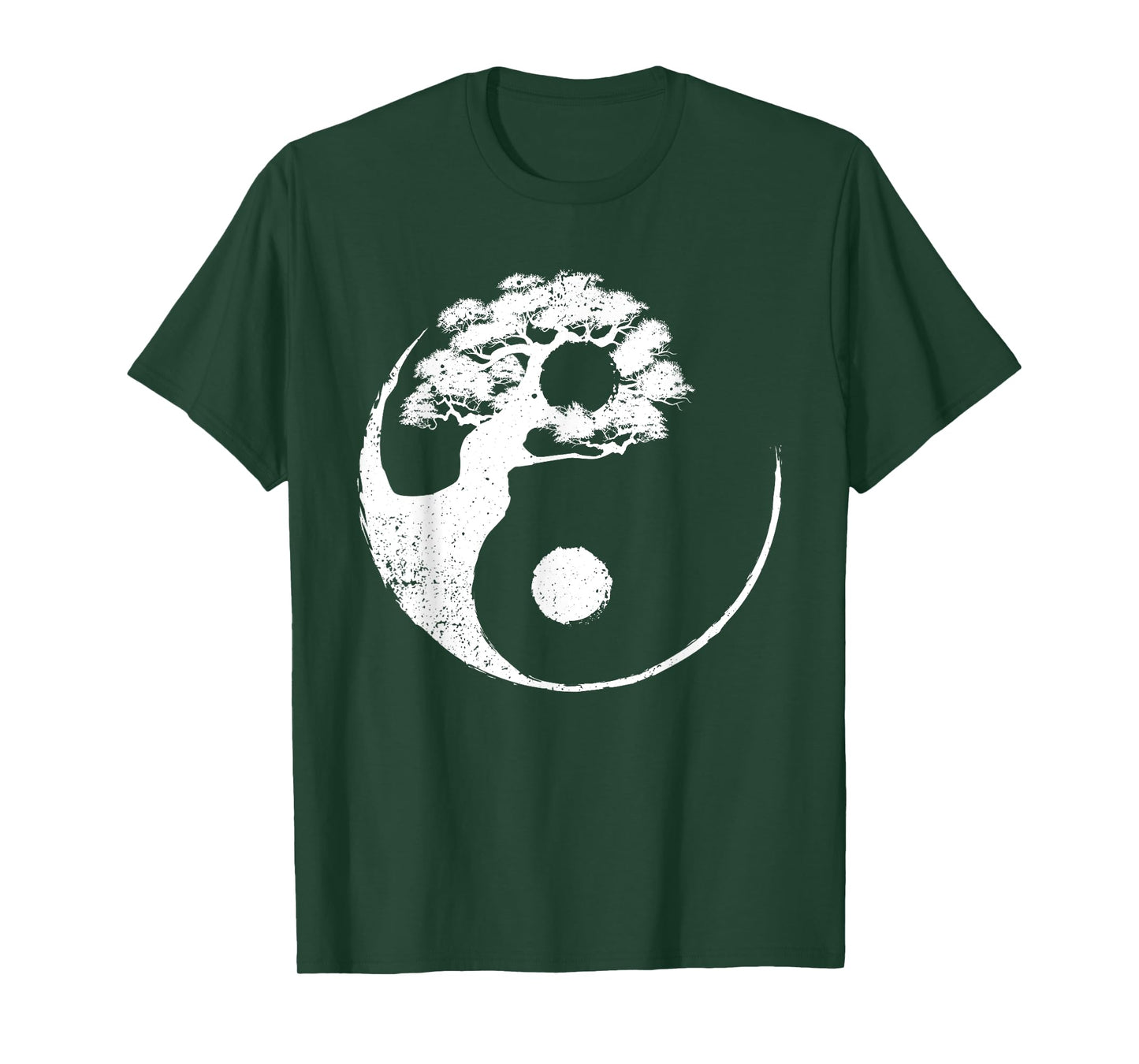 Cute Yin Yang Design Buddhist Men Women Bonsai Tree Lovers T-Shirt