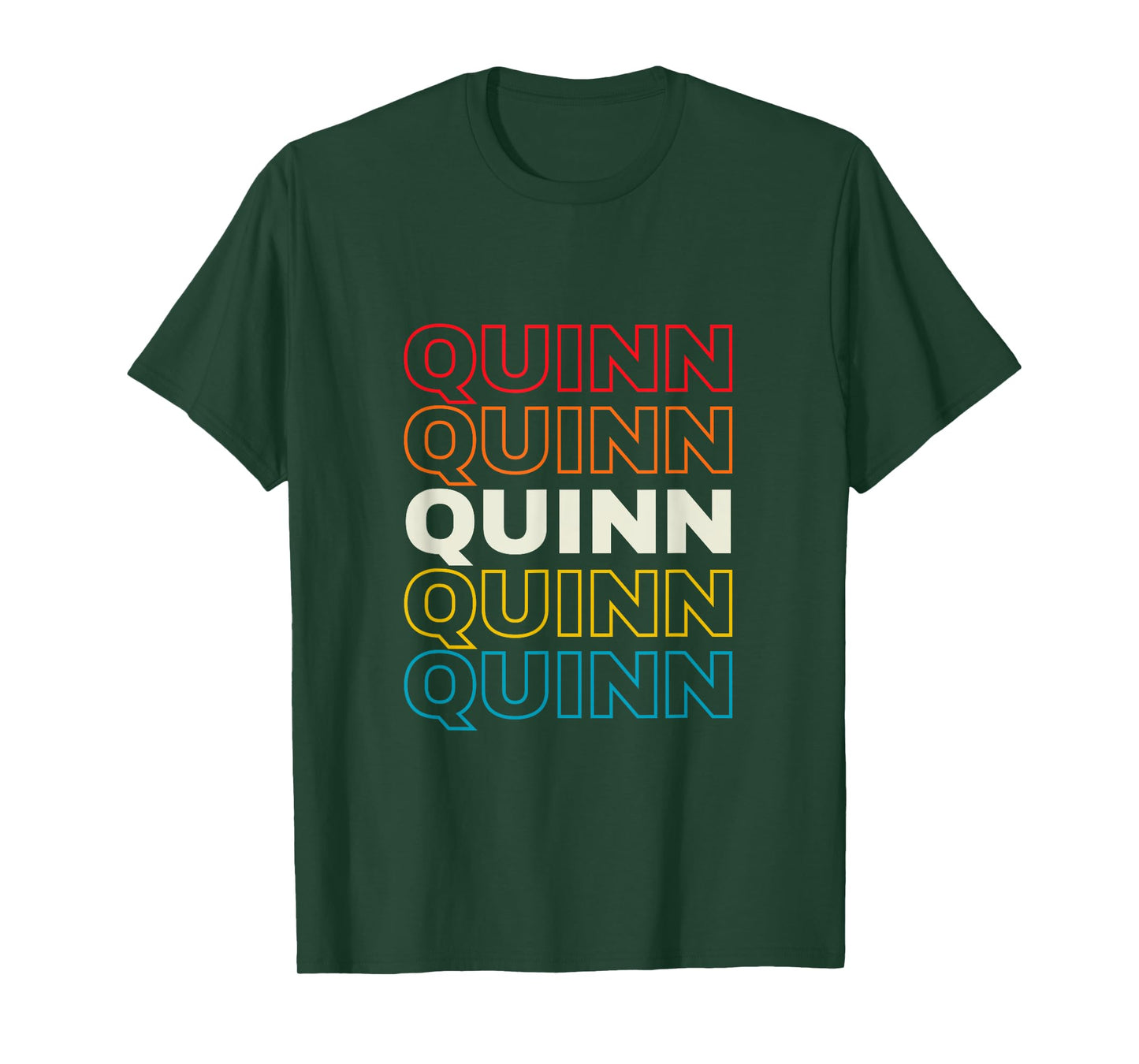 I Love Quinn Personalized Retro Sunset First Name T-Shirt
