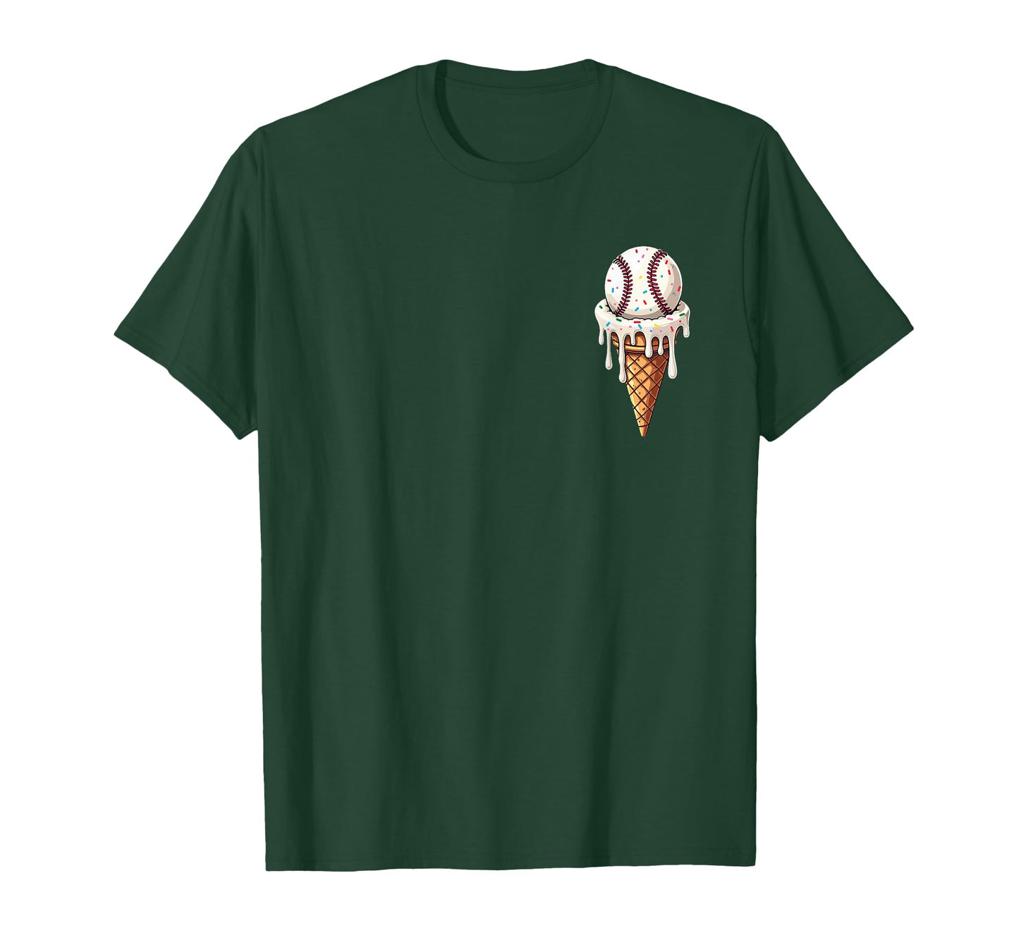 Baseball Drip with Melting Ice Cream Drippy Lovers T-Shirt