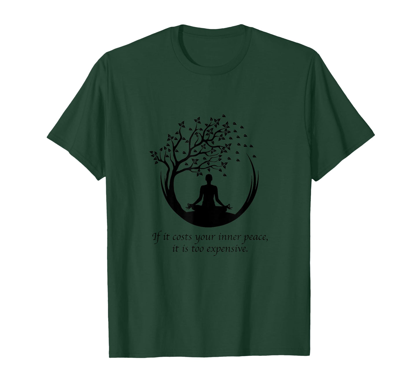 Yoga Lover Meditation Yoga Namaste Inspiration If It Costs Your Inner Peace It Too Expensive Women's Grey Yoga T-Shirt