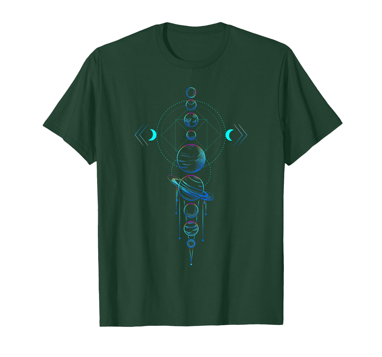 Sacred Geometry T-Shirt - Solar System Planets Shirt, T-Shirt