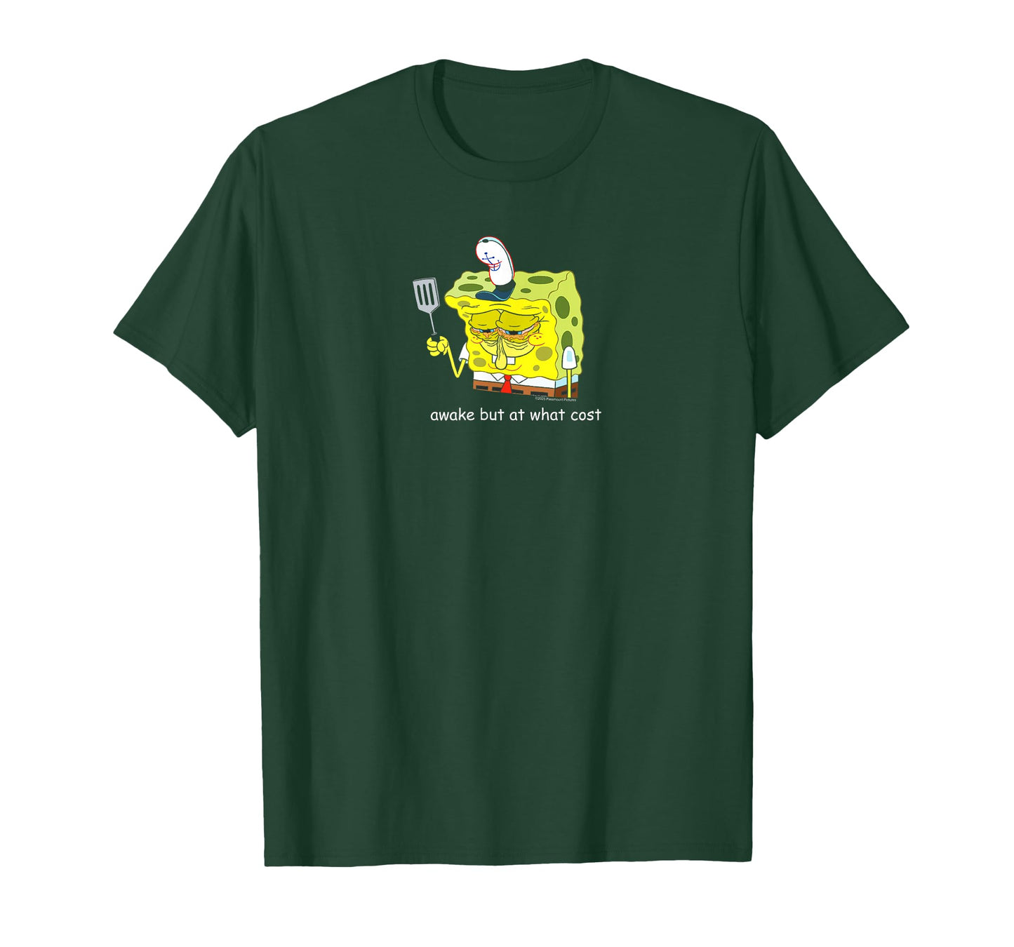 SpongeBob SquarePants Awake But At What Cost Meme Cartoon T-Shirt