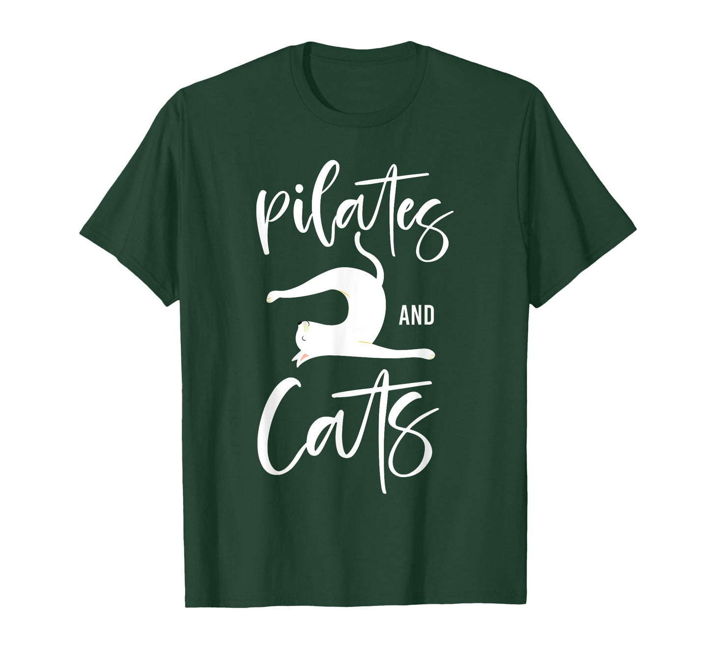 Pilates Instructor Teacher Cat Pilates And Cats T-Shirt for Men Women Girls Kids