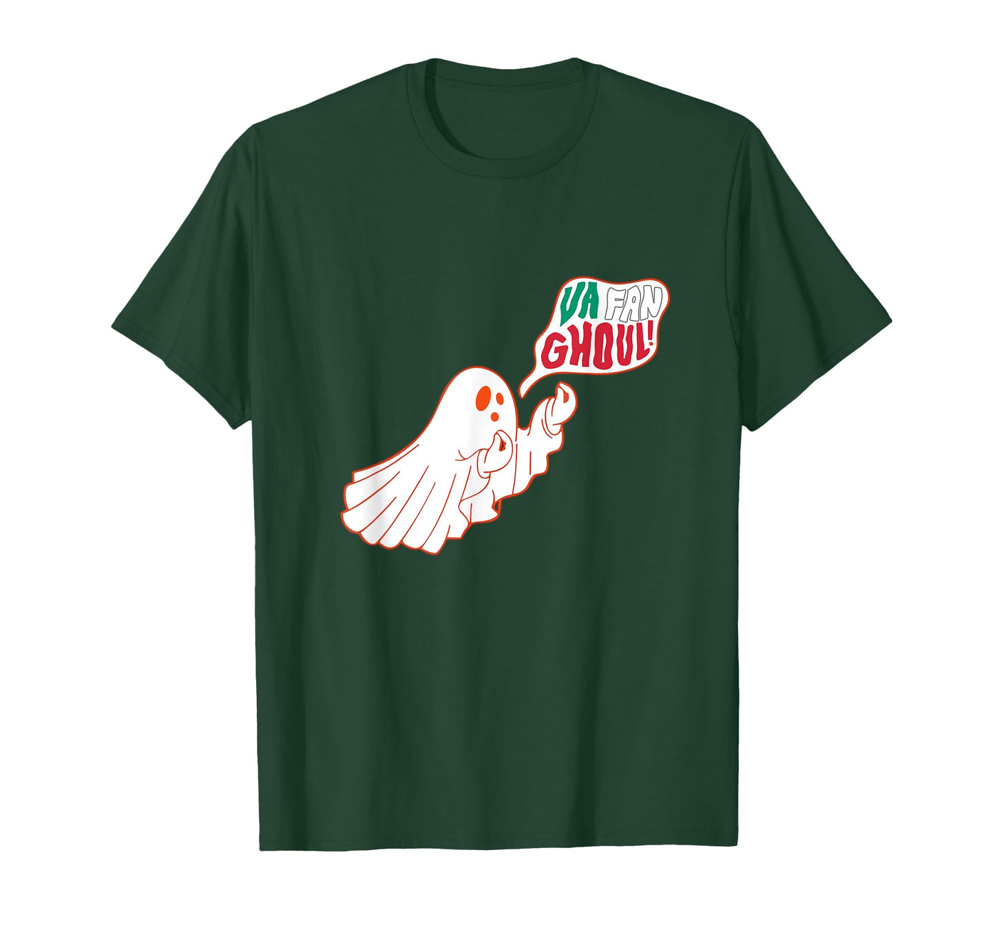 Va Fan Ghoul Funny Italian Ghost Halloween Italian Flag T-Shirt