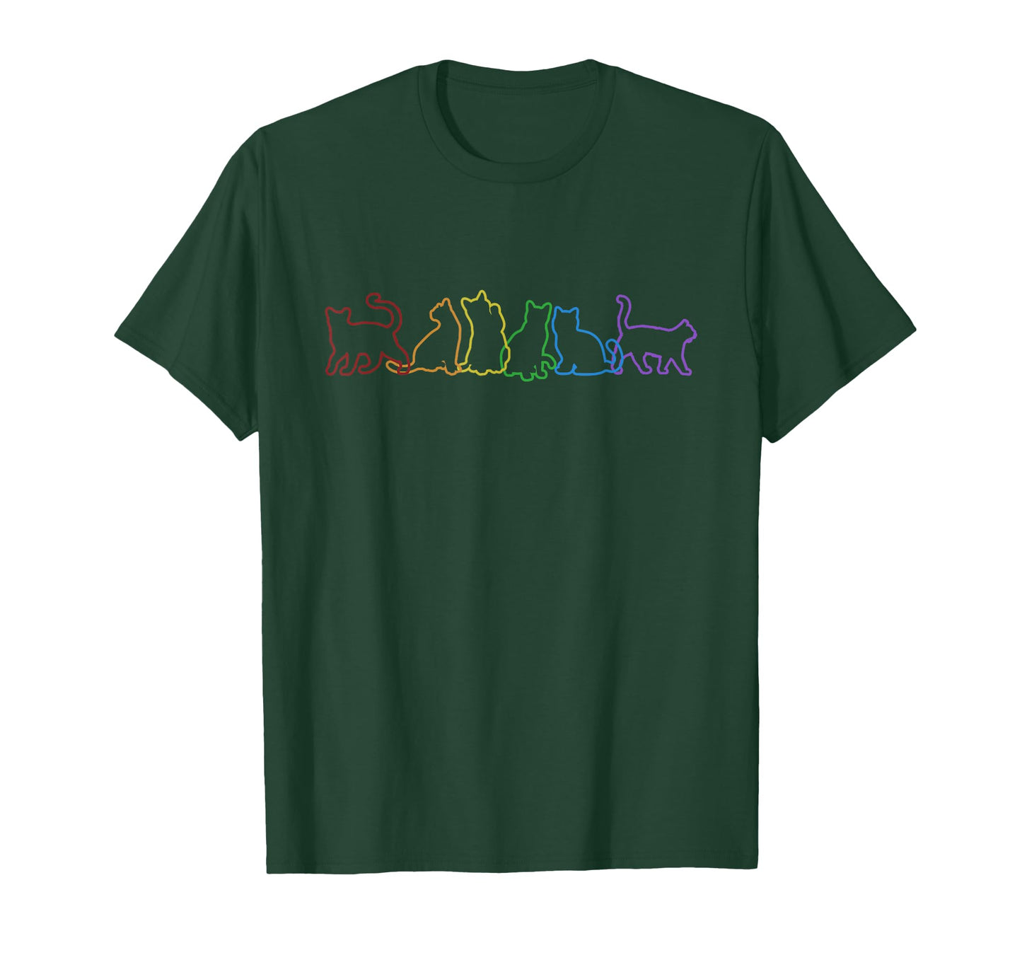 Cat LGBT Rainbow Cat Daddy Cat Mom Cat Lovers Funny Cat T-Shirt
