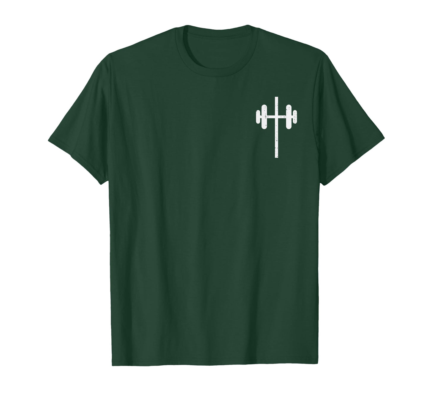 Workout Cross Barbel Pocket Christian Exercise Gym Men Women T-Shirt
