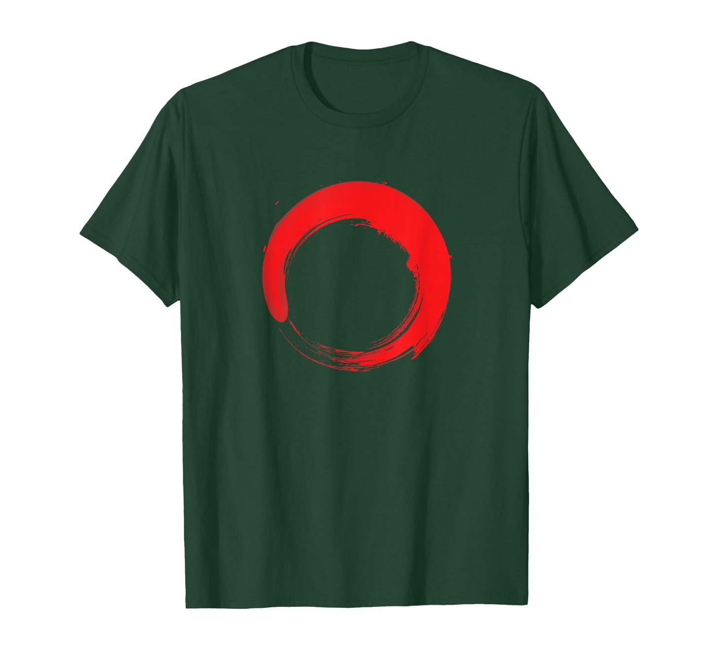 Red Enso Zen T-Shirt - Zen Buddhist Circle T-Shirt