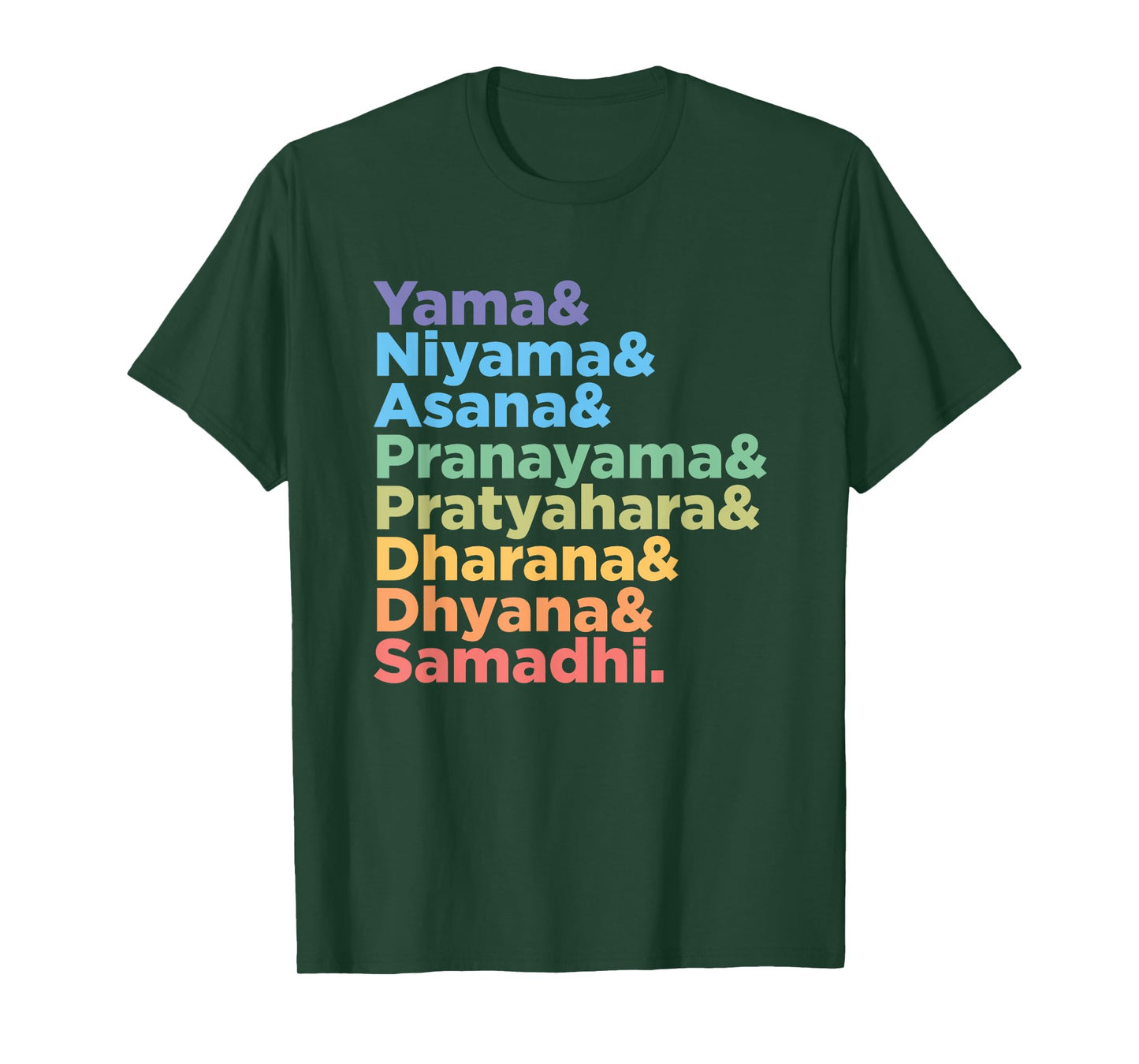 Raja Yoga Practice 8 Words for Yoga Teacher and Meditation T-Shirt
