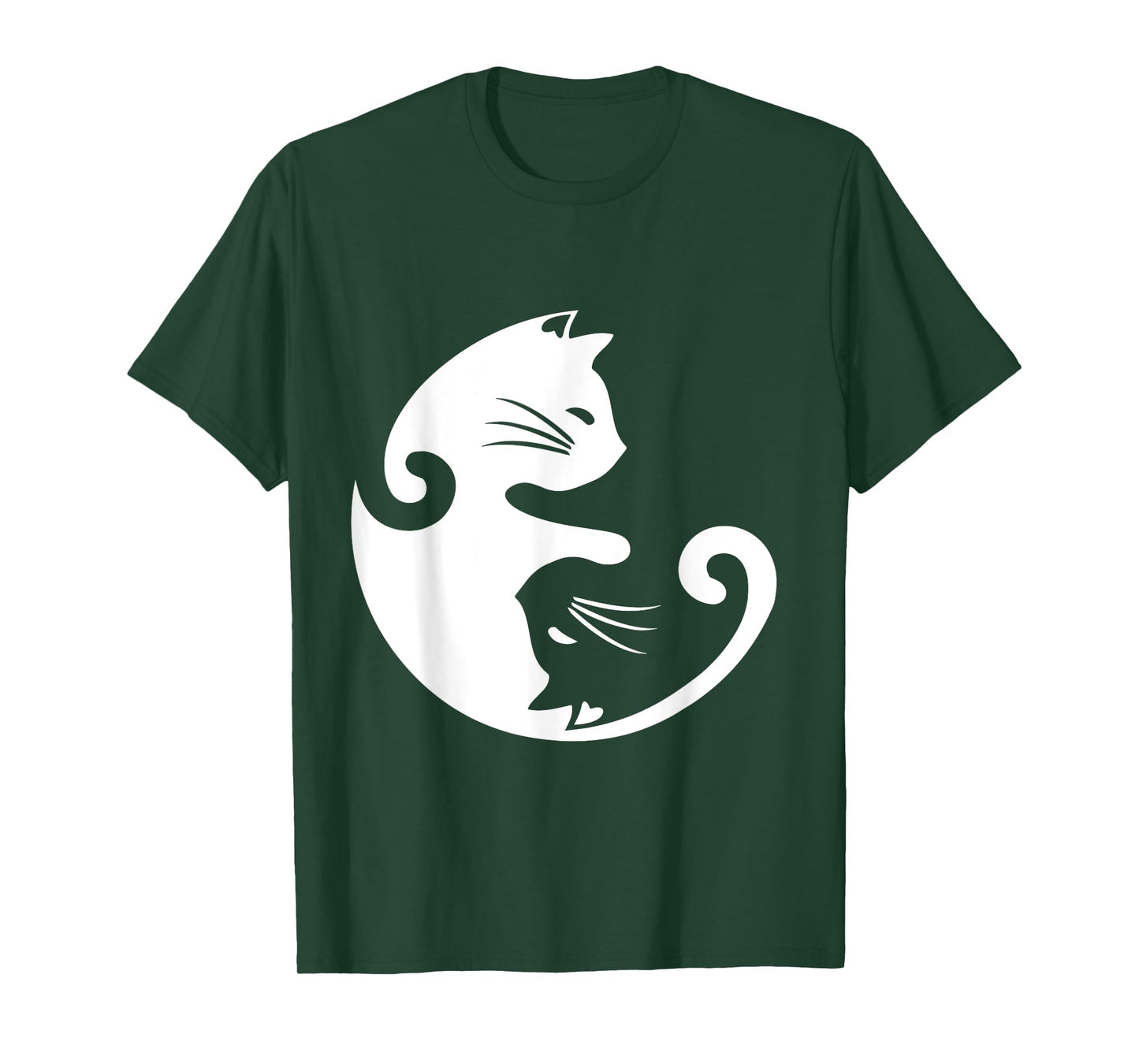 Cat Ying Yang Shirt Spirituality Meditation Yoga Gift Tee Men Women Girls Kids T-Shirt