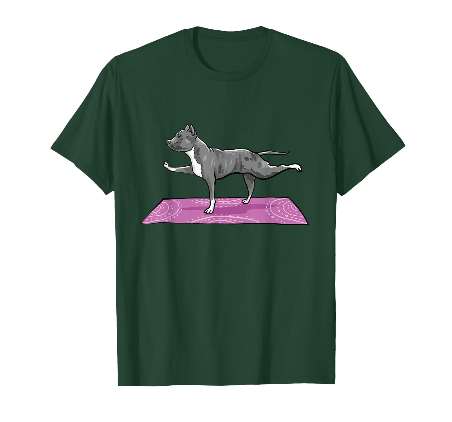 Pitbull Doing Yoga Funny Pitbull Dog Lover Yogi Teacher T-Shirt