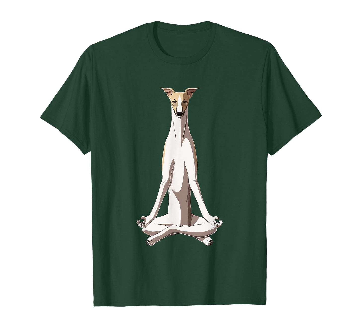 Funny Yoga Dog Whippet Men Women Girls Kids T-Shirt