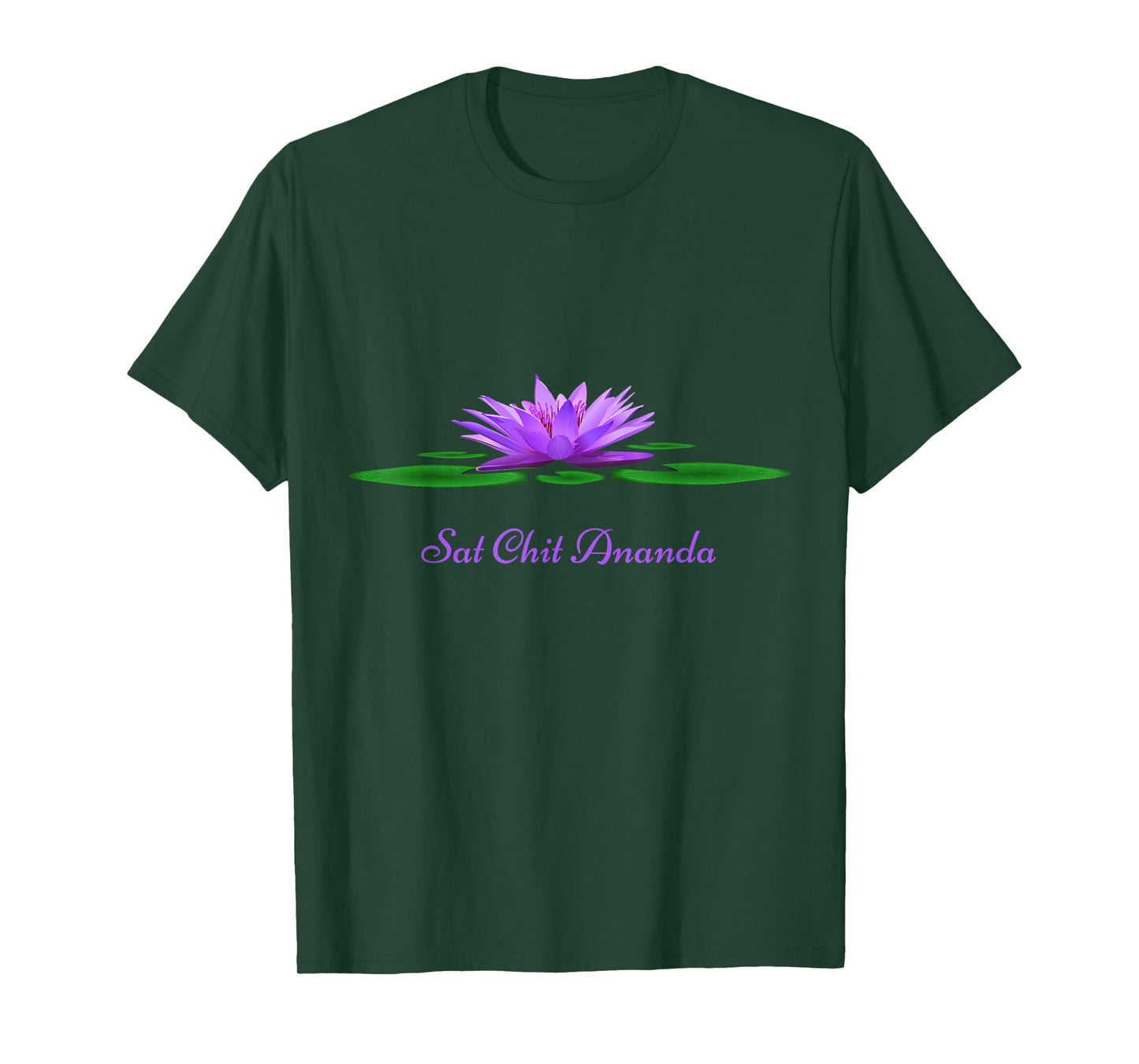 Sat Chit Ananda Mantra Purple Lotus Flower T-Shirt