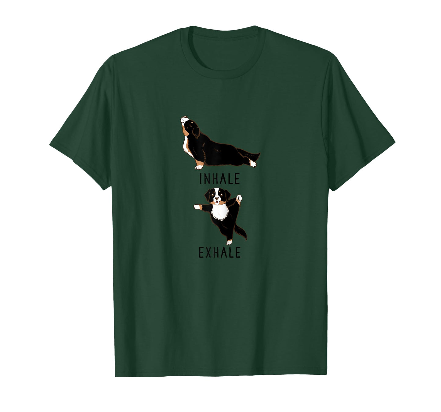 Inhale Exhale Bernese Mountain Dog Yoga Women Tshirt