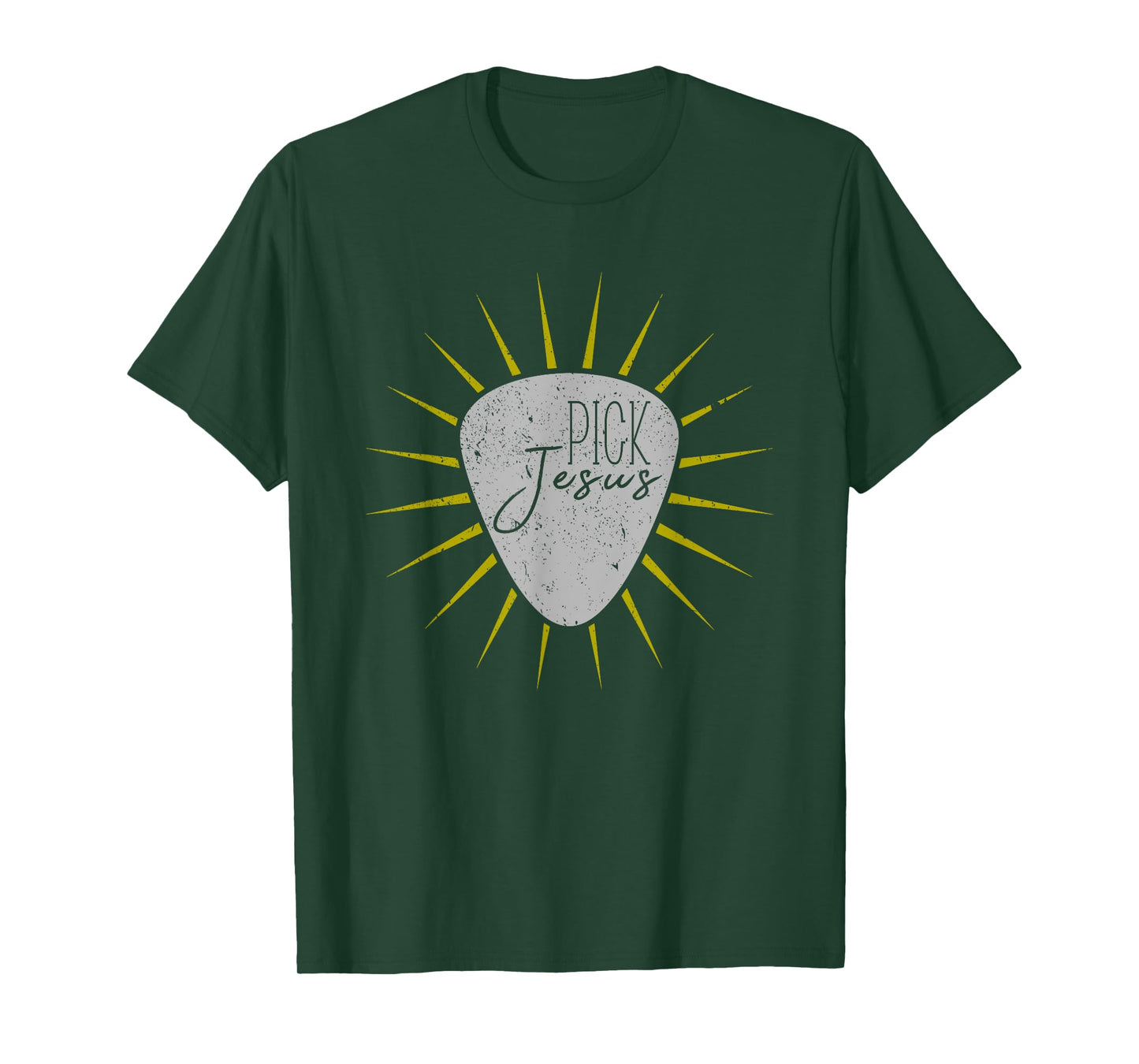 Pick Jesus T-Shirt Christian Guitar Player Guitarist Gift T-Shirt