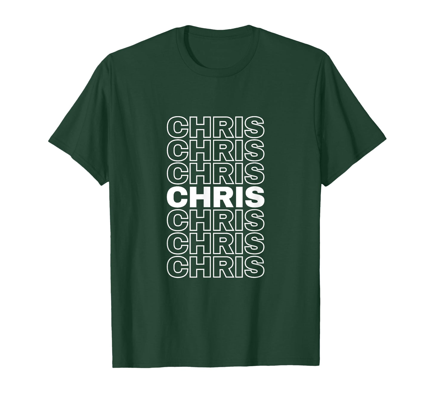 I Love Chris Retro Pattern Personalized First Name T-Shirt