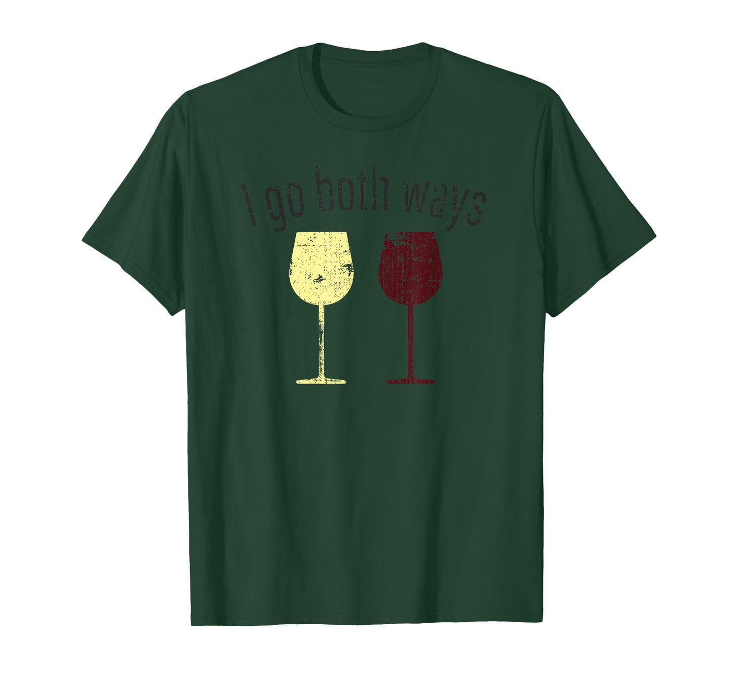 I Go Both Ways Wine Wino Drinkers Cute Novelty T Shirt T-Shirt