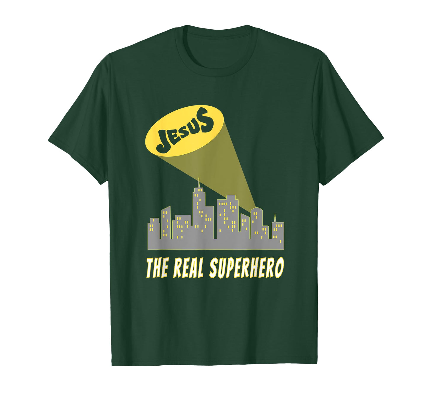 Jesus the Real Superhero Bat Signal T-Shirt T-Shirt