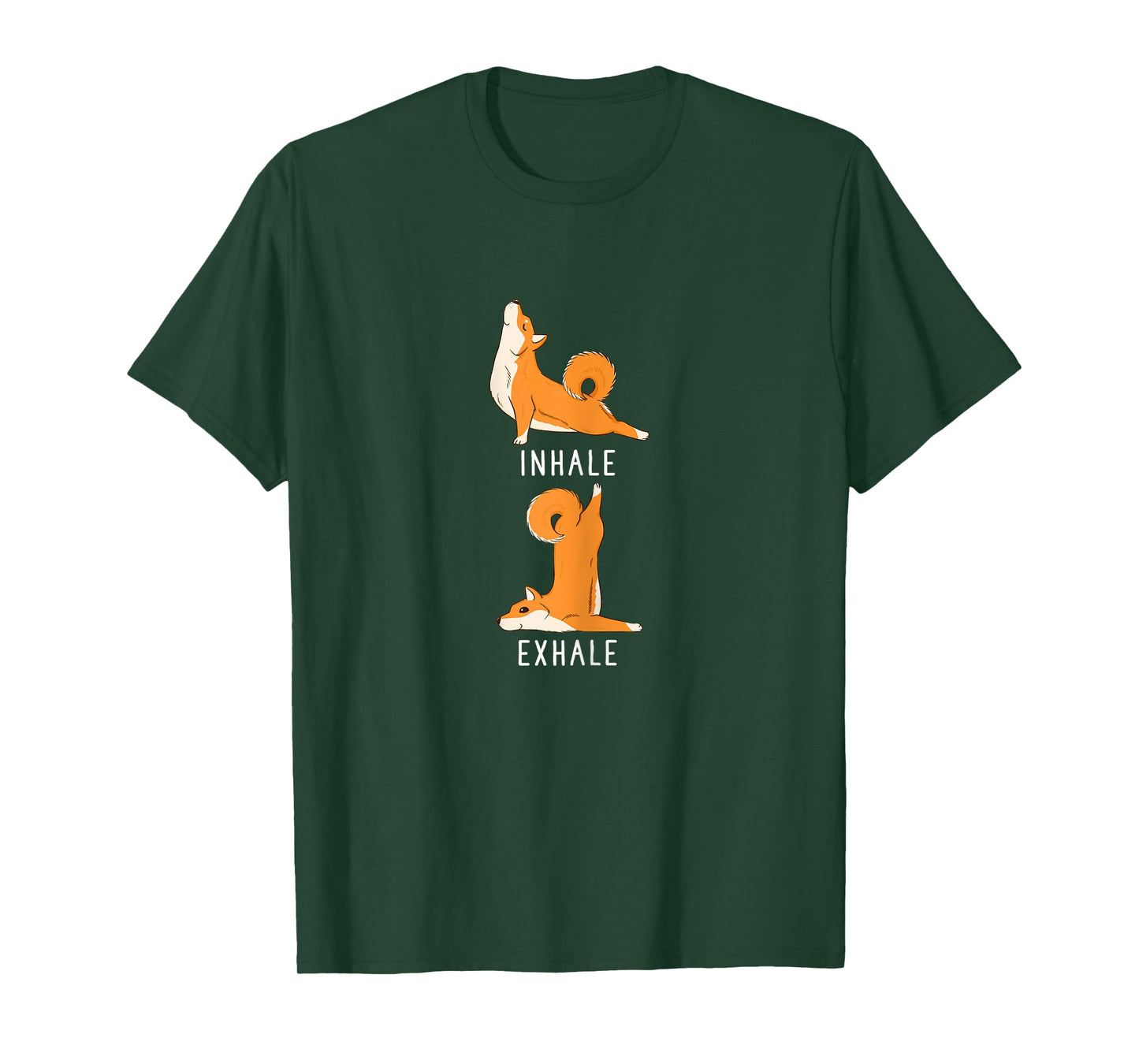 Inhale Exhale Shiba Inu Yoga Dog Tee Shirt T-Shirt for Women