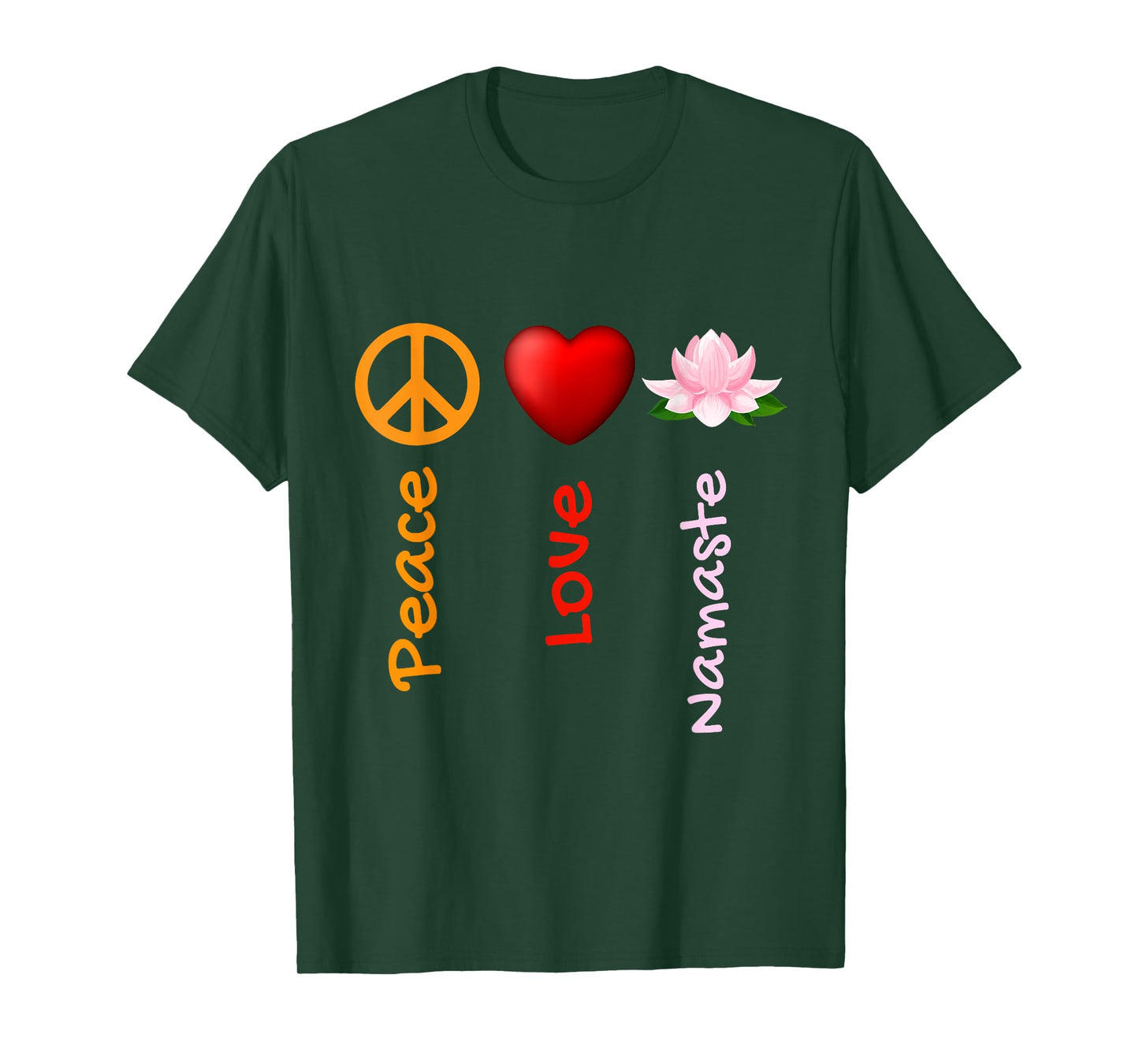 Peace Love Namaste Yoga,Yoga Gift Ideas,Yoga Lotus Flower T-Shirt