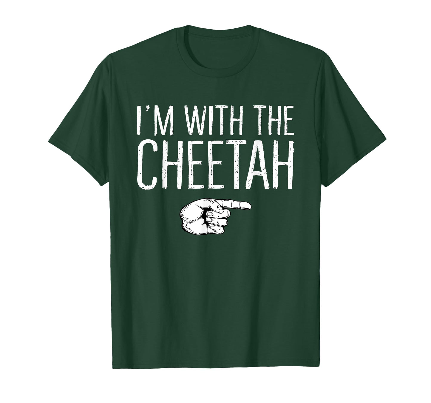 I'm With The Cheetah Matching Costume Lazy Halloween Party T-Shirt