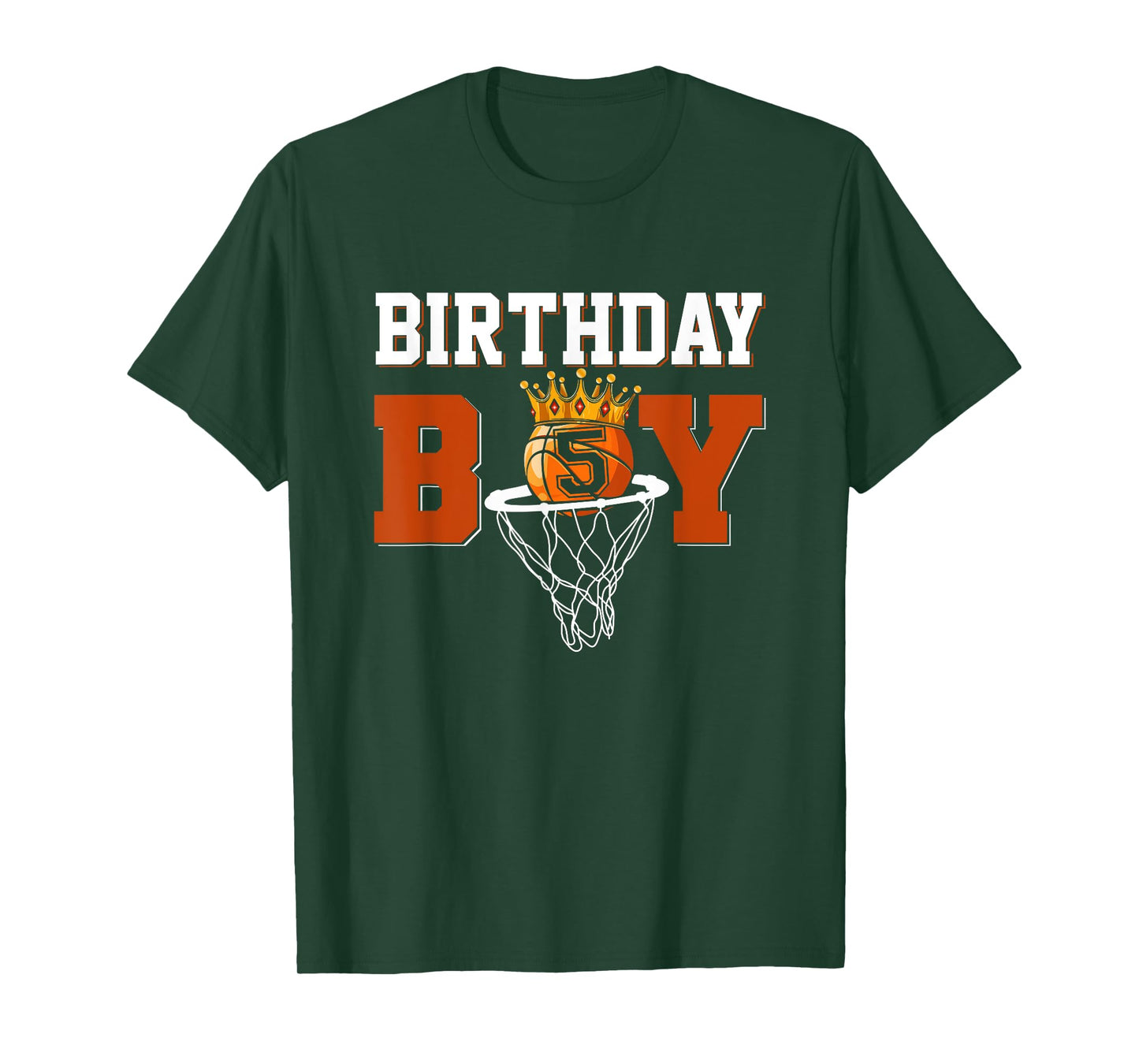 Kids 5th Birthday Basketball Gift Kids Boys 5 Years Old T-Shirt