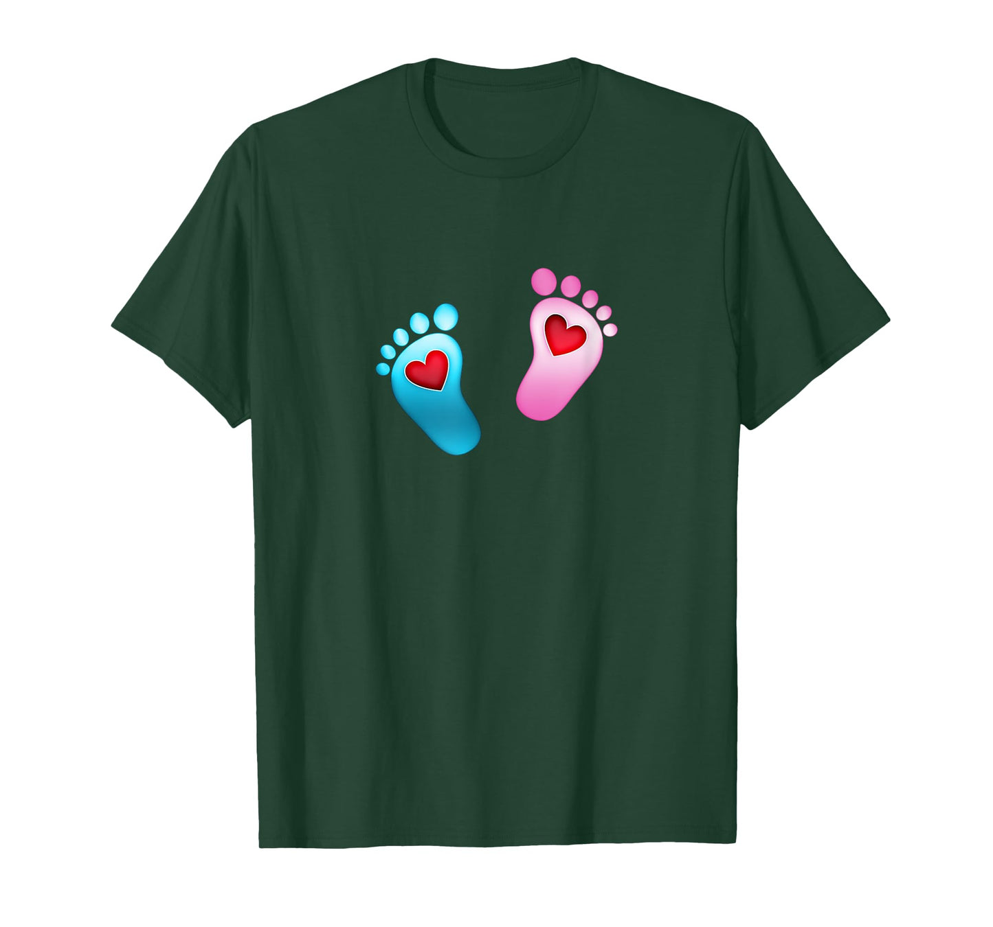 Baby footprint love heart foot feet boy girl valentine T-Shirt