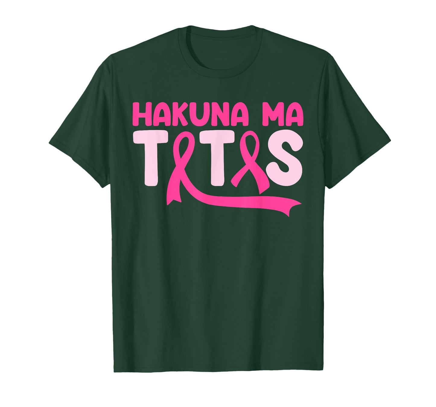 Hakuna Ma Tatas Breast Cancer Awareness Support Pink Ribbon T-Shirt