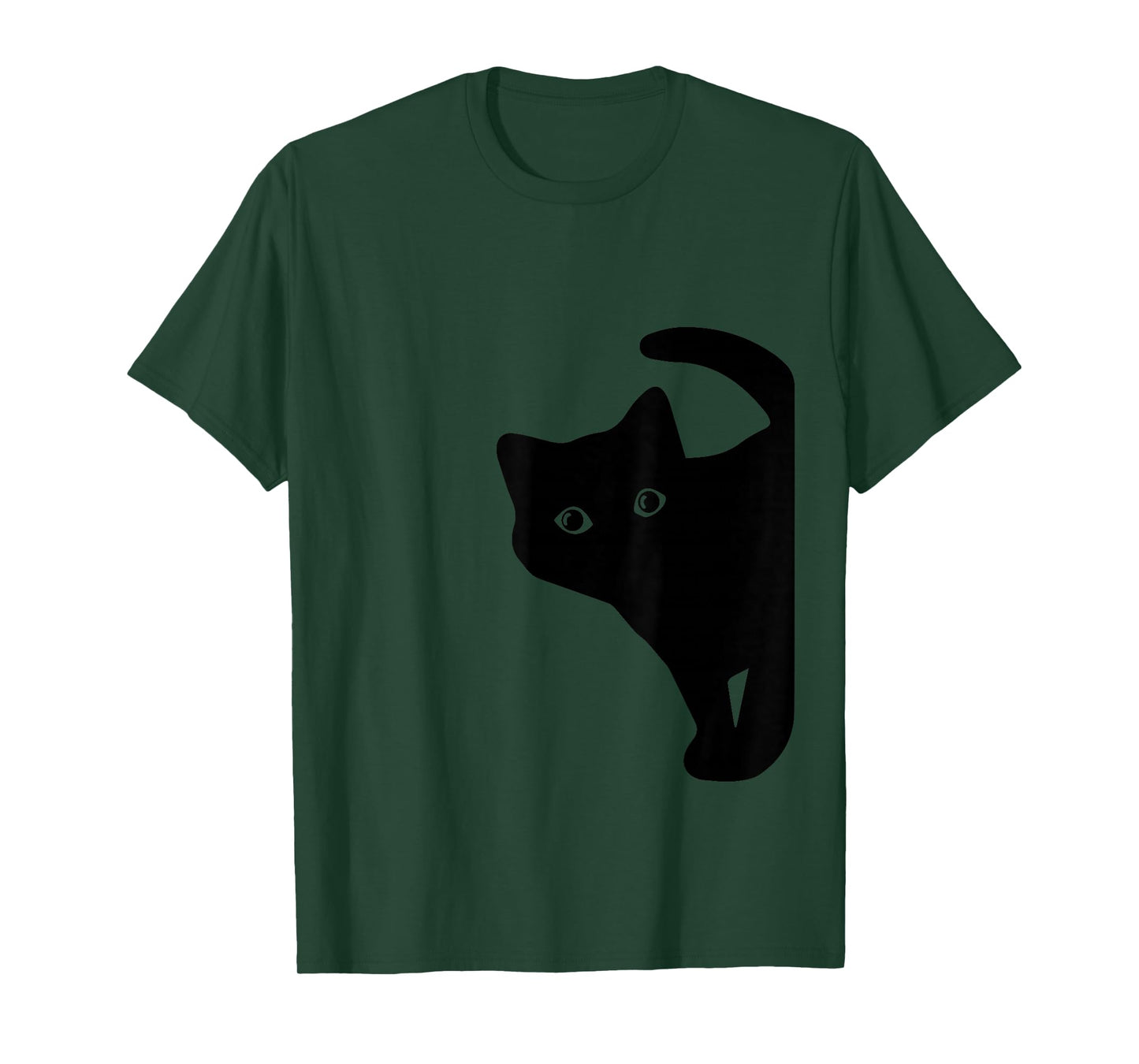 Peeking Cute Black Curious Kitten Men Women Kids Boys Girls T-Shirt